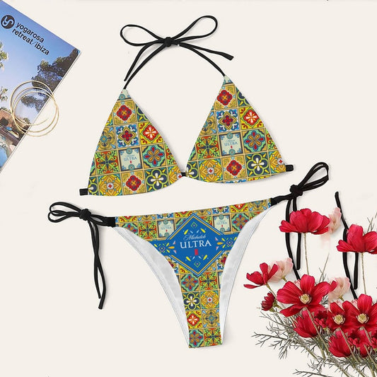 Michelob Ultra Azulejo Inspired Triangle Beach Bikini - VinoVogue.com