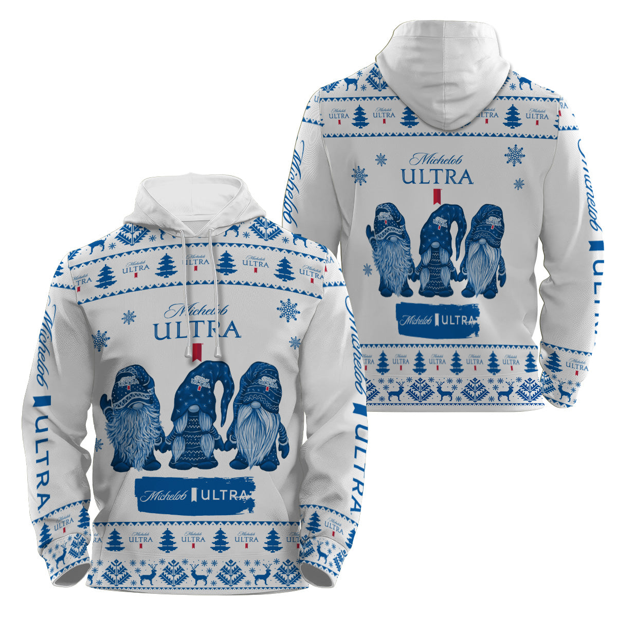 Michelob Ultra Christmas Gnomies Pullover & Zip Hoodie