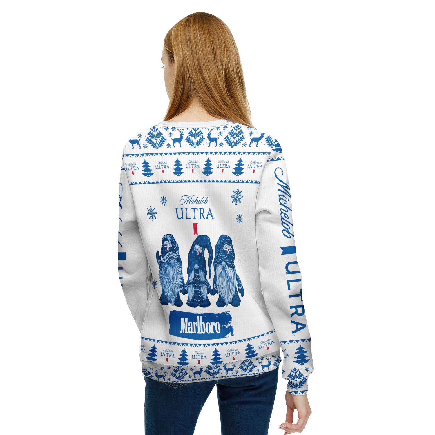 Michelob Ultra Christmas Gnomies Ugly Sweater