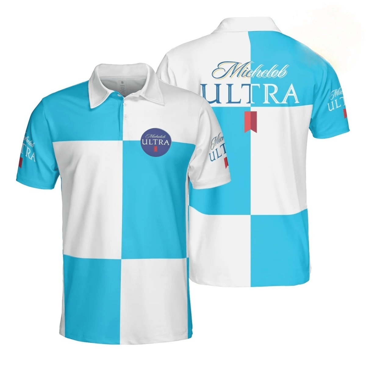 Michelob Ultra Color Block Polo Shirt - VinoVogue.com