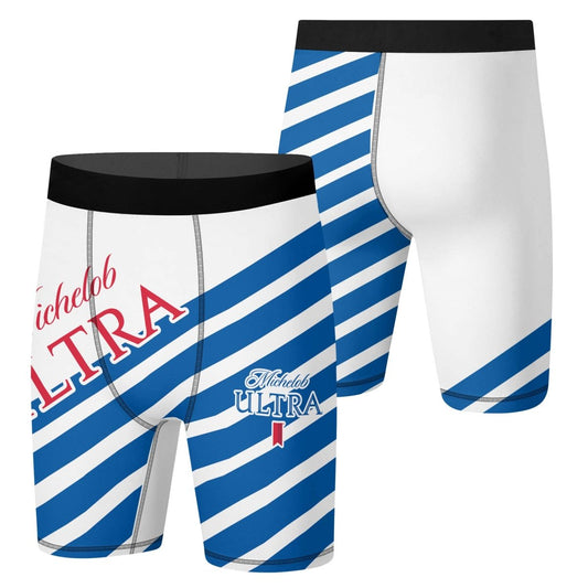 Michelob Ultra Diagonal Stripe Compression Shorts - VinoVogue.com