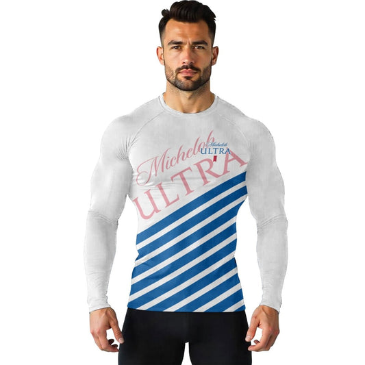 Michelob Ultra Diagonal Stripe Rash Guard - VinoVogue.com