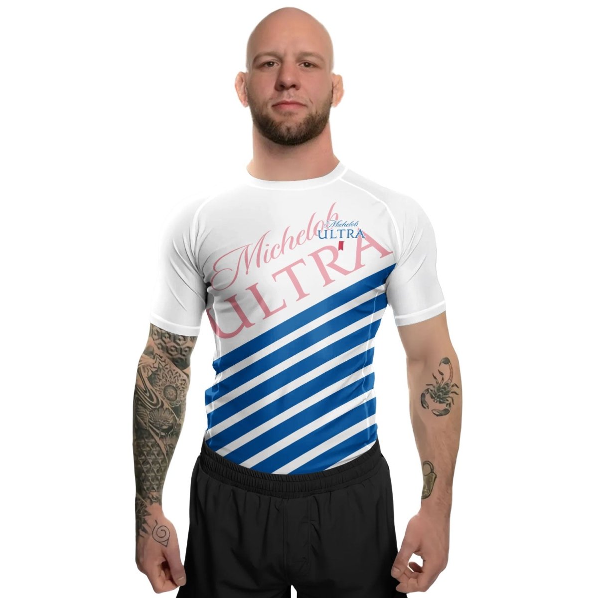 Michelob Ultra Diagonal Stripe Rash Guard - VinoVogue.com