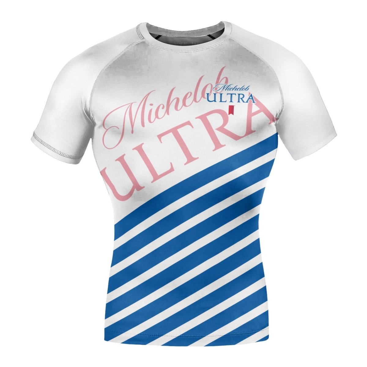 Michelob Ultra Diagonal Stripe Rash Guard - VinoVogue.com
