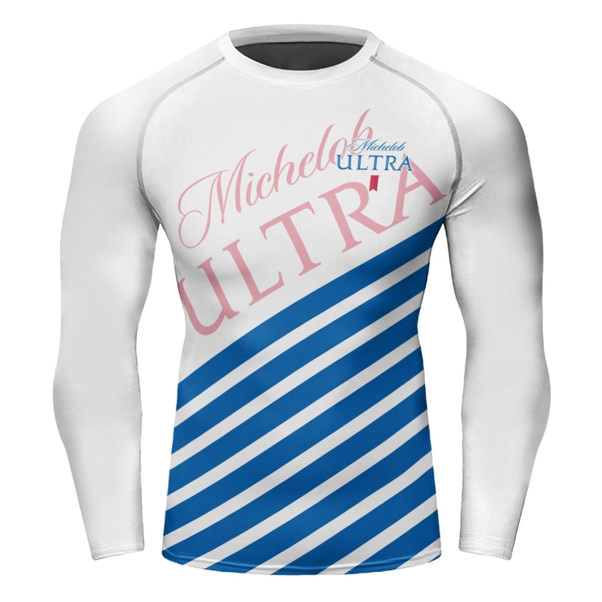 Michelob Ultra Diagonal Stripe Rash Guard - VinoVogue.com