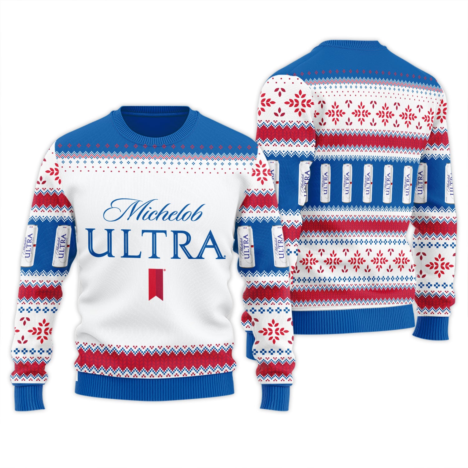 Michelob Ultra Festive Holiday Ugly Sweater