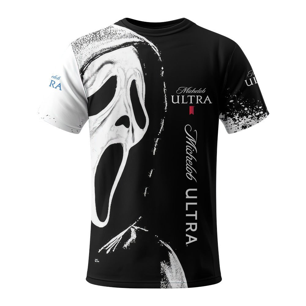 Michelob Ultra Ghostface Scream T-Shirt - VinoVogue.com