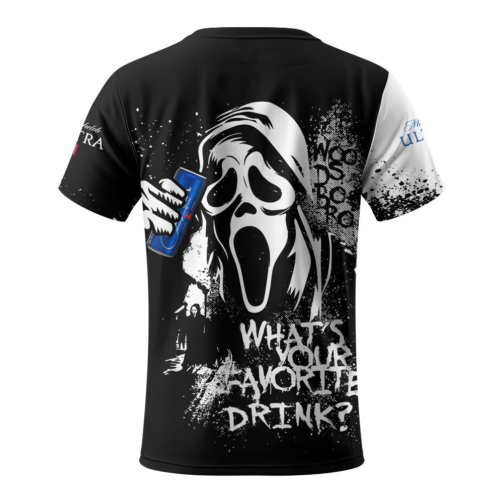 Michelob Ultra Ghostface Scream T-Shirt - VinoVogue.com