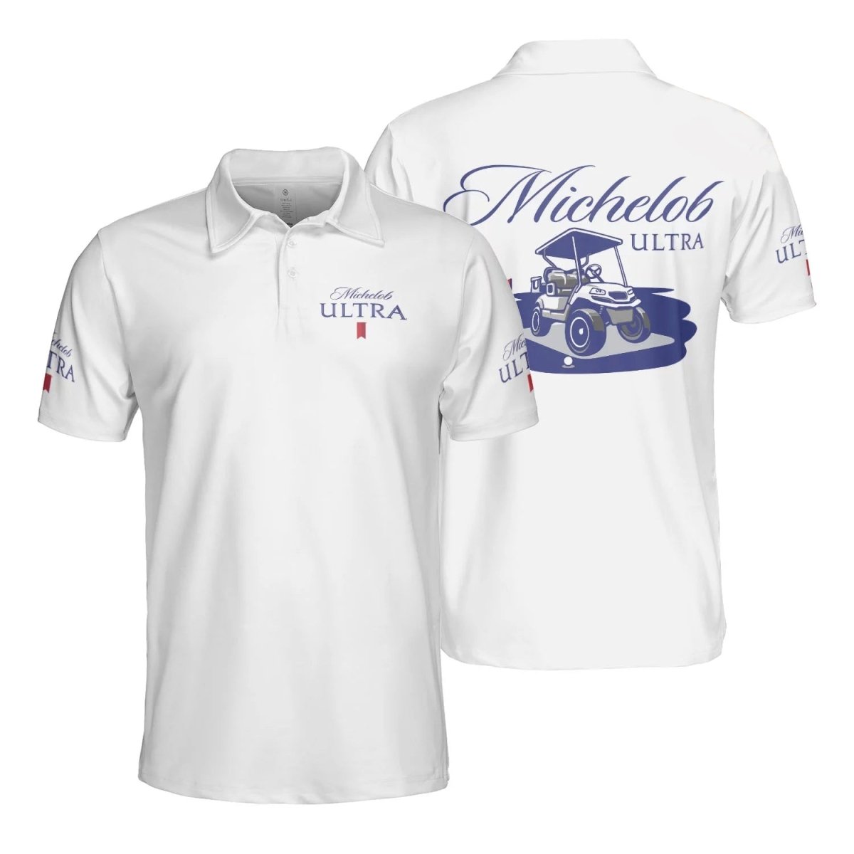 Michelob Ultra Golf Cart Polo Shirt - VinoVogue.com
