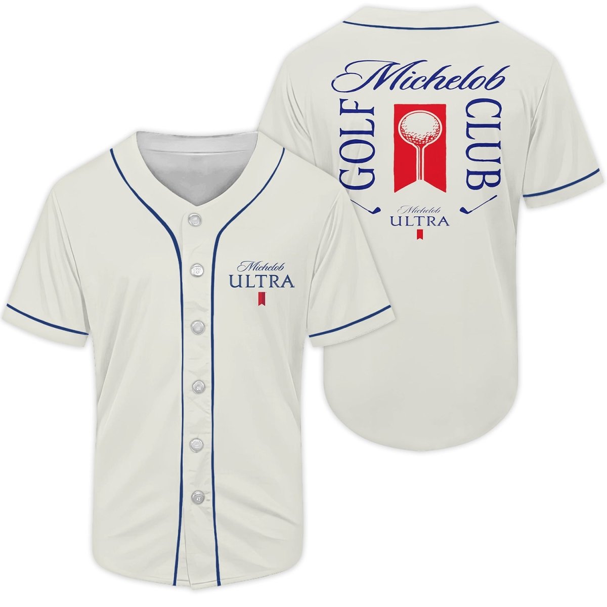 Michelob Ultra Golf Club Baseball Jersey - VinoVogue.com