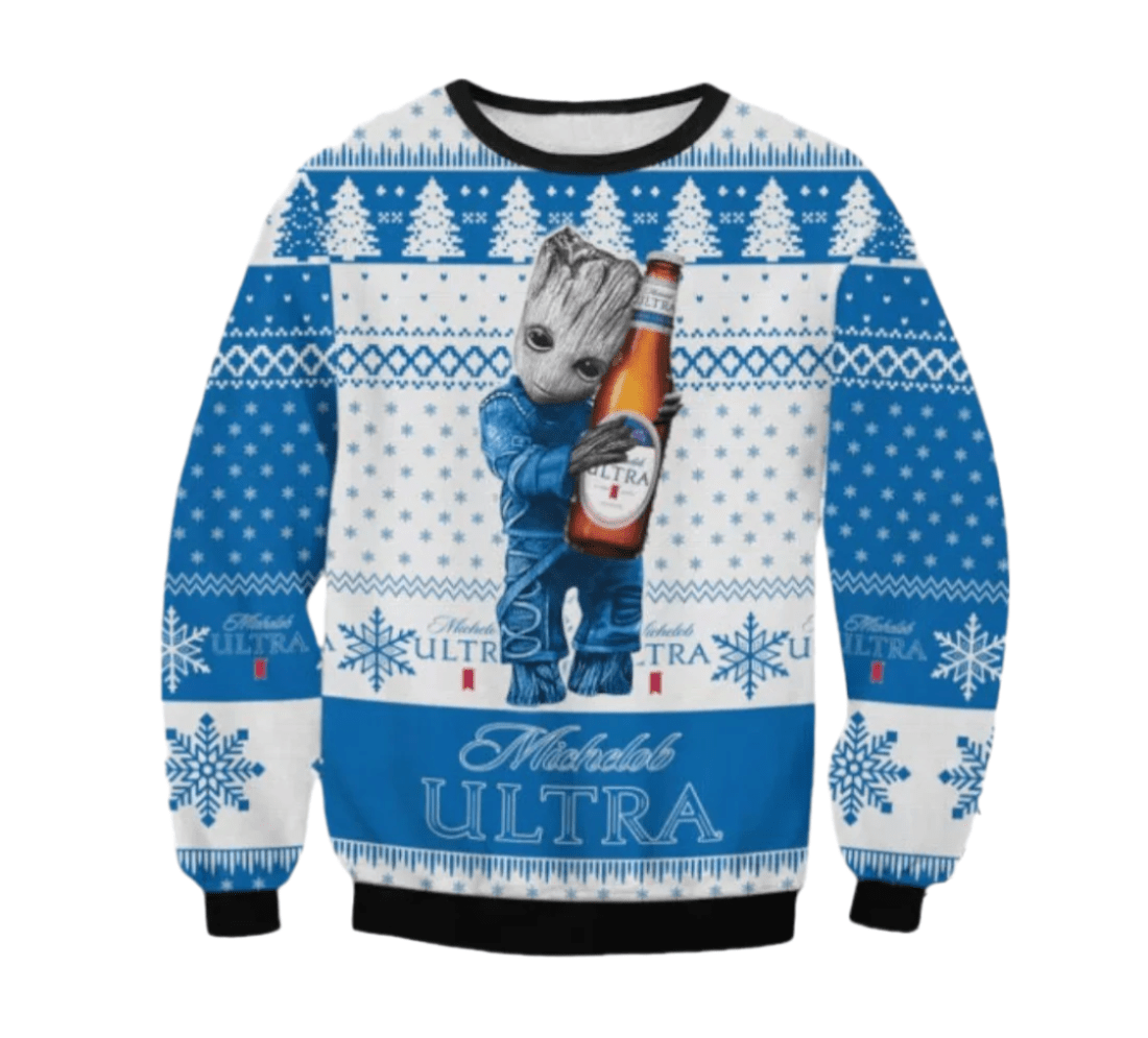 Michelob Ultra Groot Love Ugly Sweater - VinoVogue.com