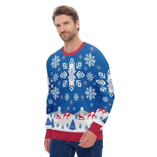 Michelob Ultra Snowflake Ugly Sweater