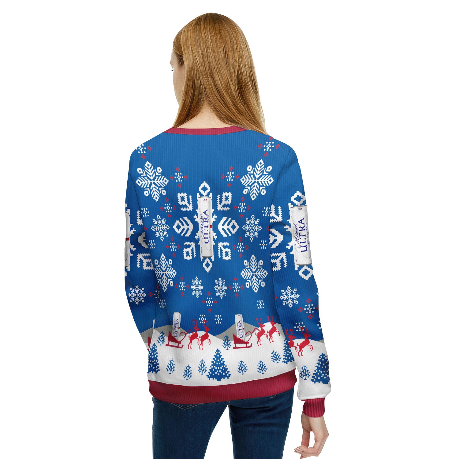 Michelob Ultra Snowflake Ugly Sweater