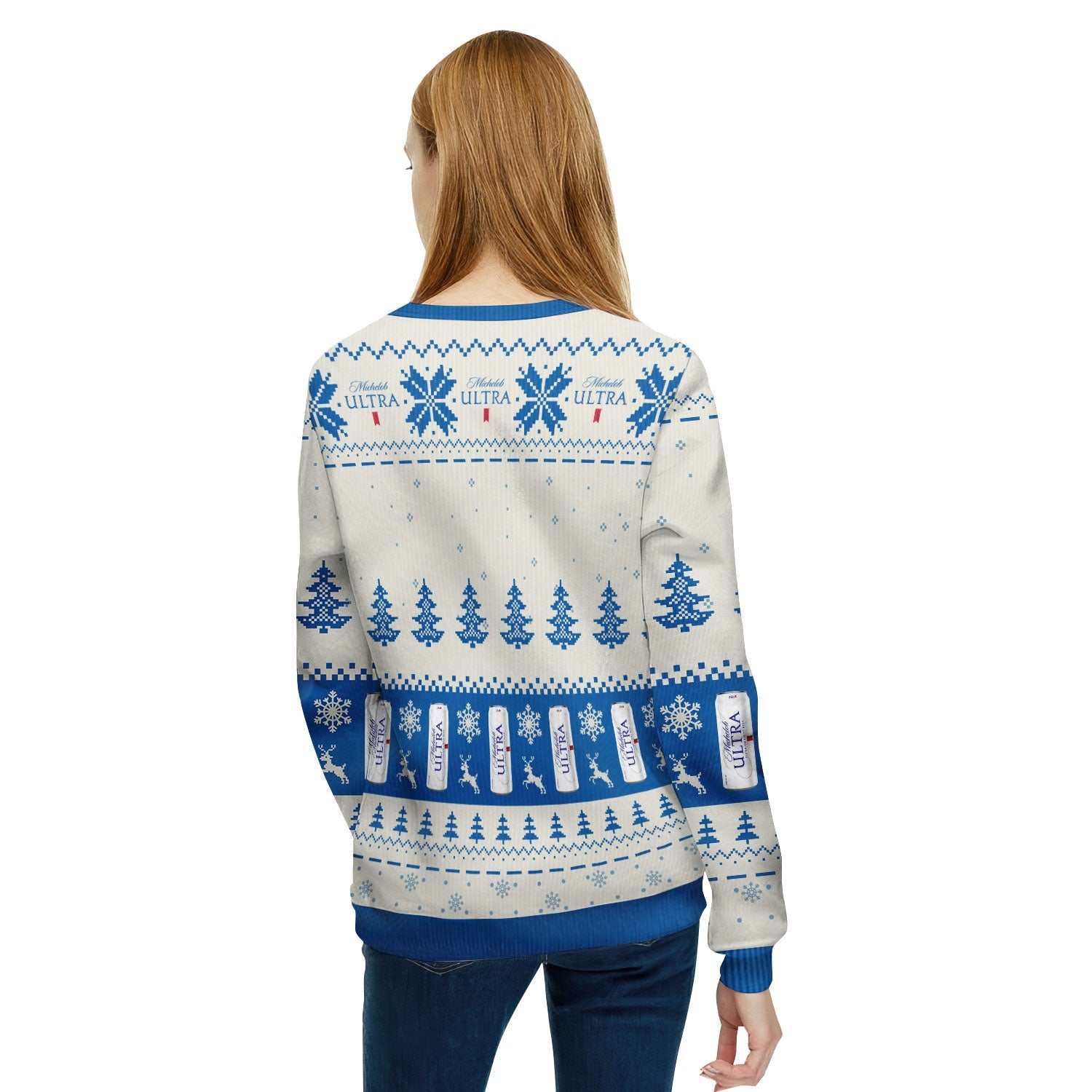 Michelob Ultra Snowy Sips Ugly Sweater