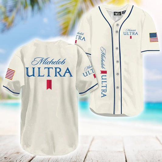 Michelob Ultra USA Flag Baseball Jersey - VinoVogue.com