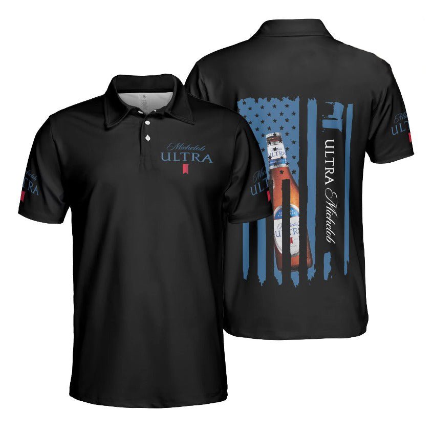 Michelob Ultra USA Flag Polo Shirt - VinoVogue.com