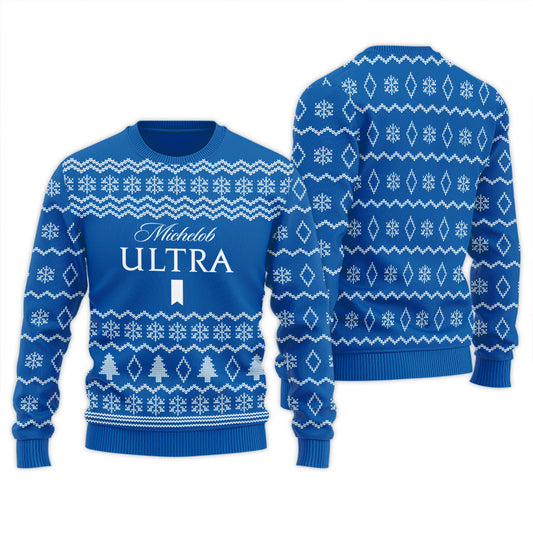 Michelob Ultra Winter Festive Ugly Sweater
