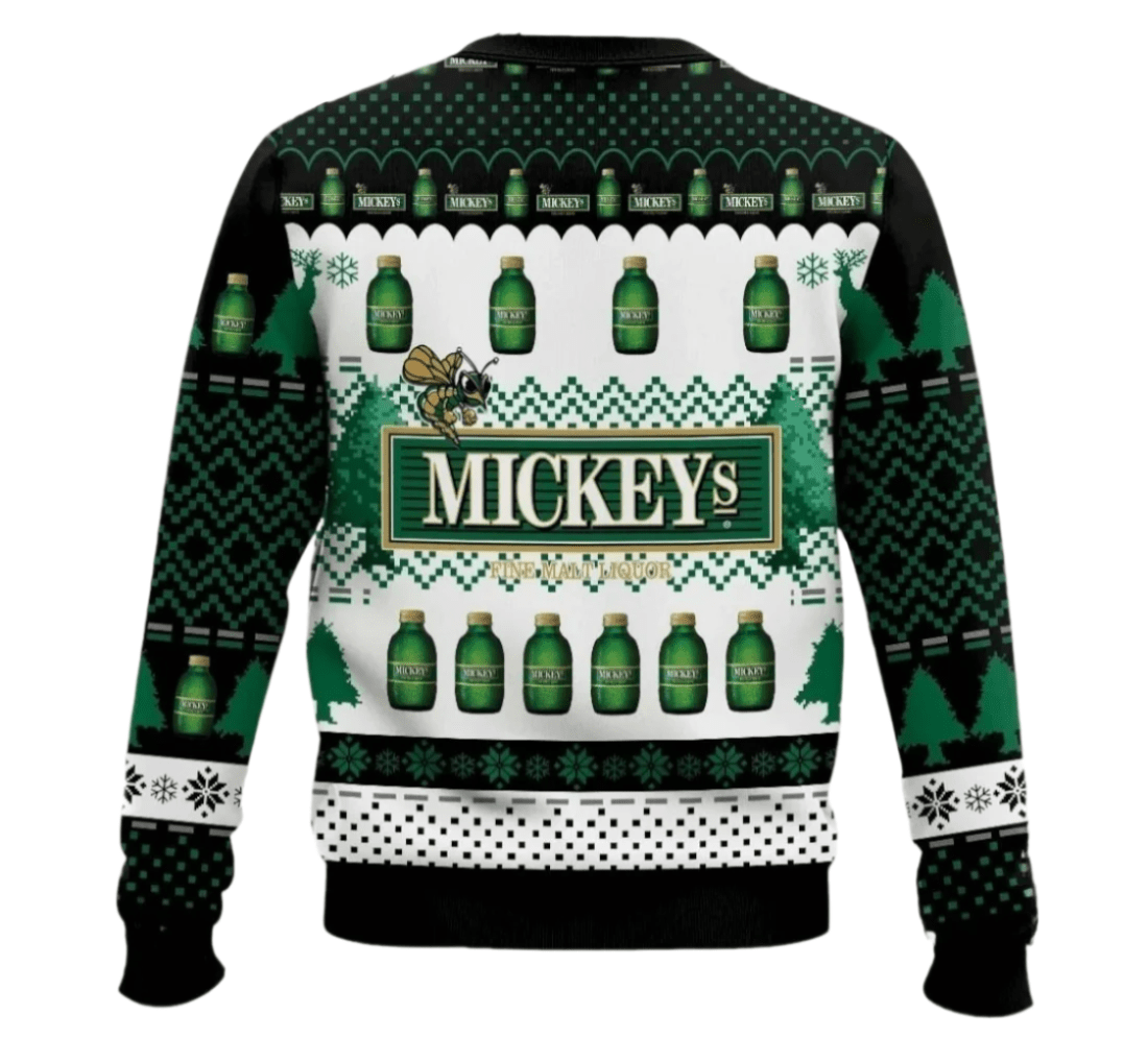 Mickey's Malt Christmas Ugly Sweater - VinoVogue.com