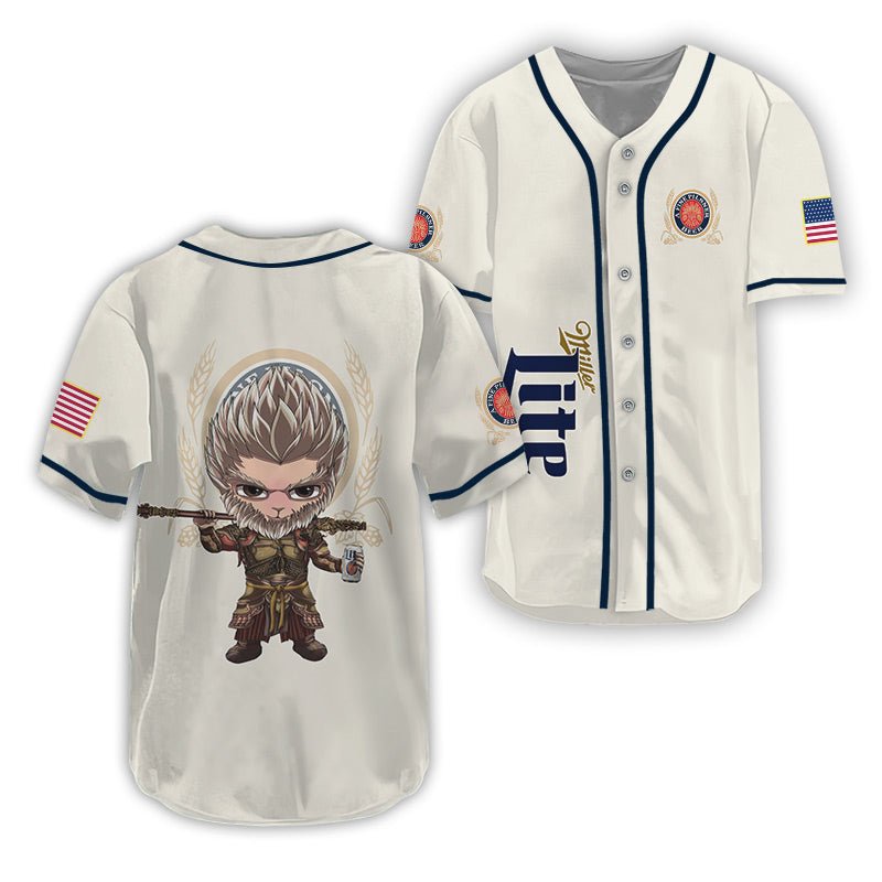 Miller Lite Black Myth Wukong Baseball Jersey - VinoVogue.com