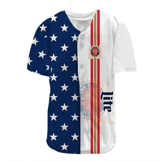 Miller Lite Celebrates America's Independence Day Jersey Shirt - VinoVogue.com