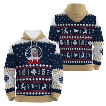 Miller Lite Christmas Crystal Ball Pullover & Zip Hoodie