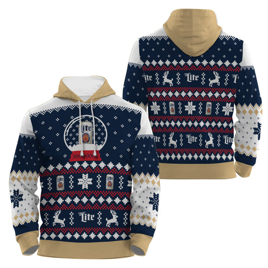 Miller Lite Christmas Crystal Ball Pullover & Zip Hoodie