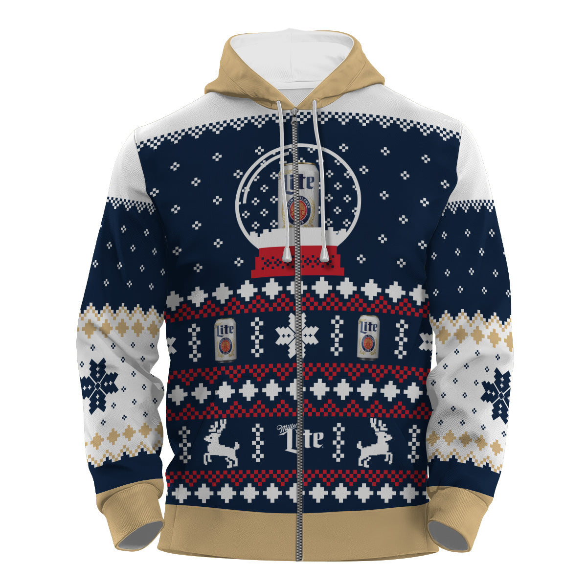 Miller Lite Christmas Crystal Ball Pullover & Zip Hoodie