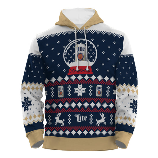 Miller Lite Christmas Crystal Ball Pullover & Zip Hoodie