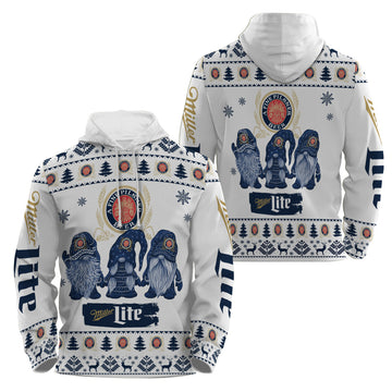 Miller Lite Christmas Gnomies Pullover & Zip Hoodie