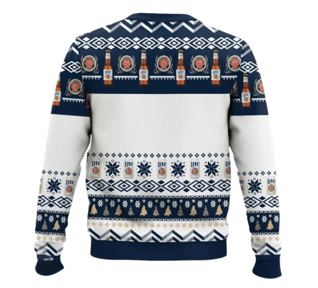 Miller Lite Drink Drank Drunk Ugly Sweater - VinoVogue.com