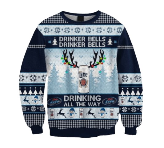 Miller Lite Drinker Bell Ugly Sweater - VinoVogue.com