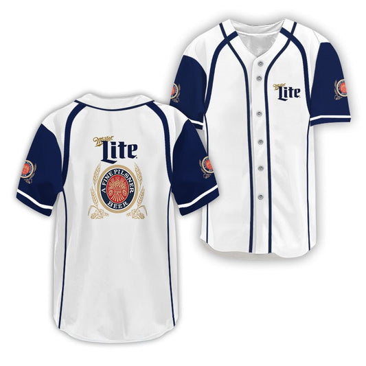 Miller Lite Dual Trim Baseball Jersey - VinoVogue.com
