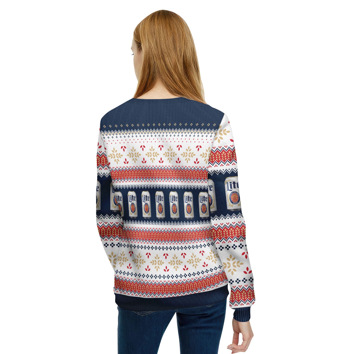 Miller Lite Festive Holiday Ugly Sweater