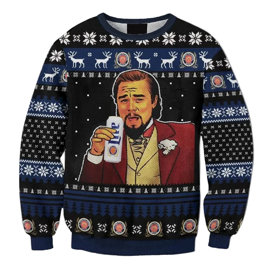 Miller Lite Gentleman Holiday Ugly Sweater