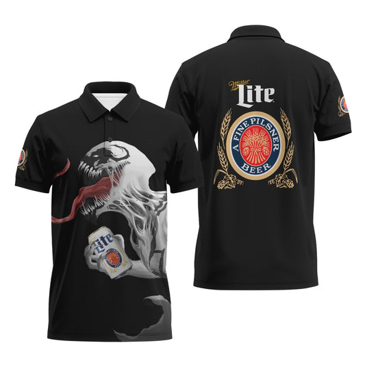 Miller Lite Is Anti - Venom Drink Polo Shirt - VinoVogue.com