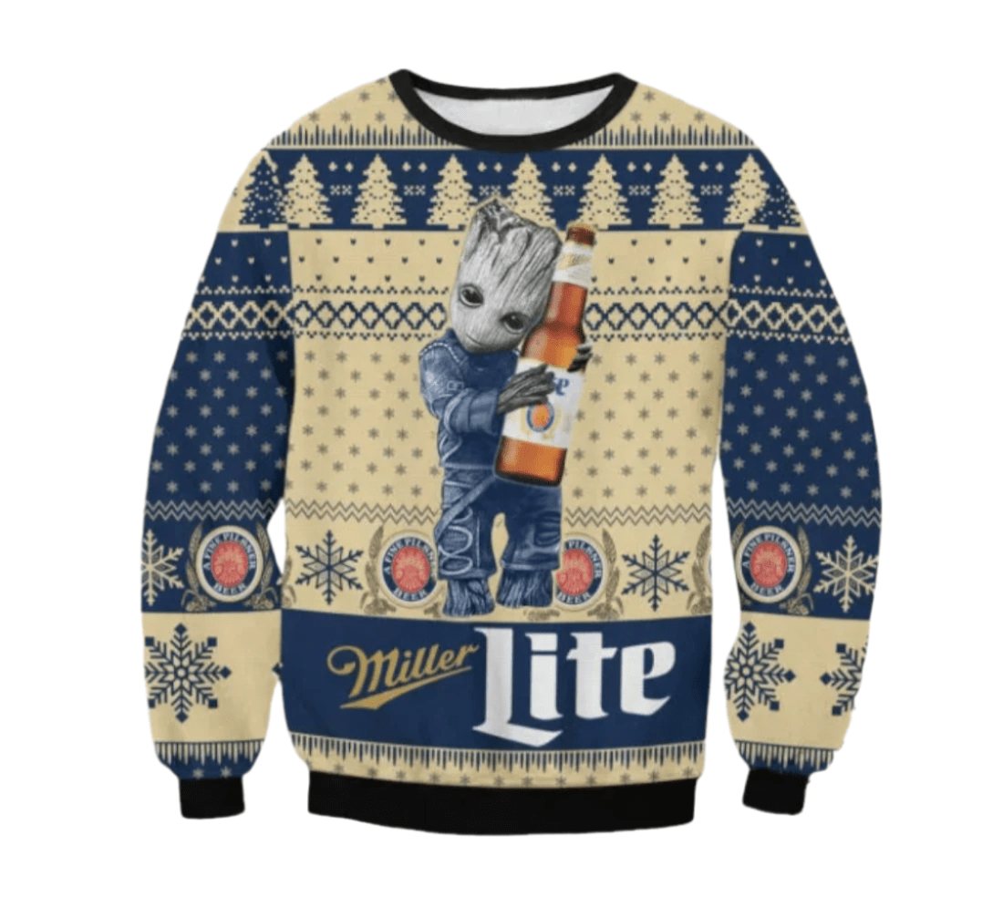 Miller Lite Is Groot Love Ugly Sweater - VinoVogue.com