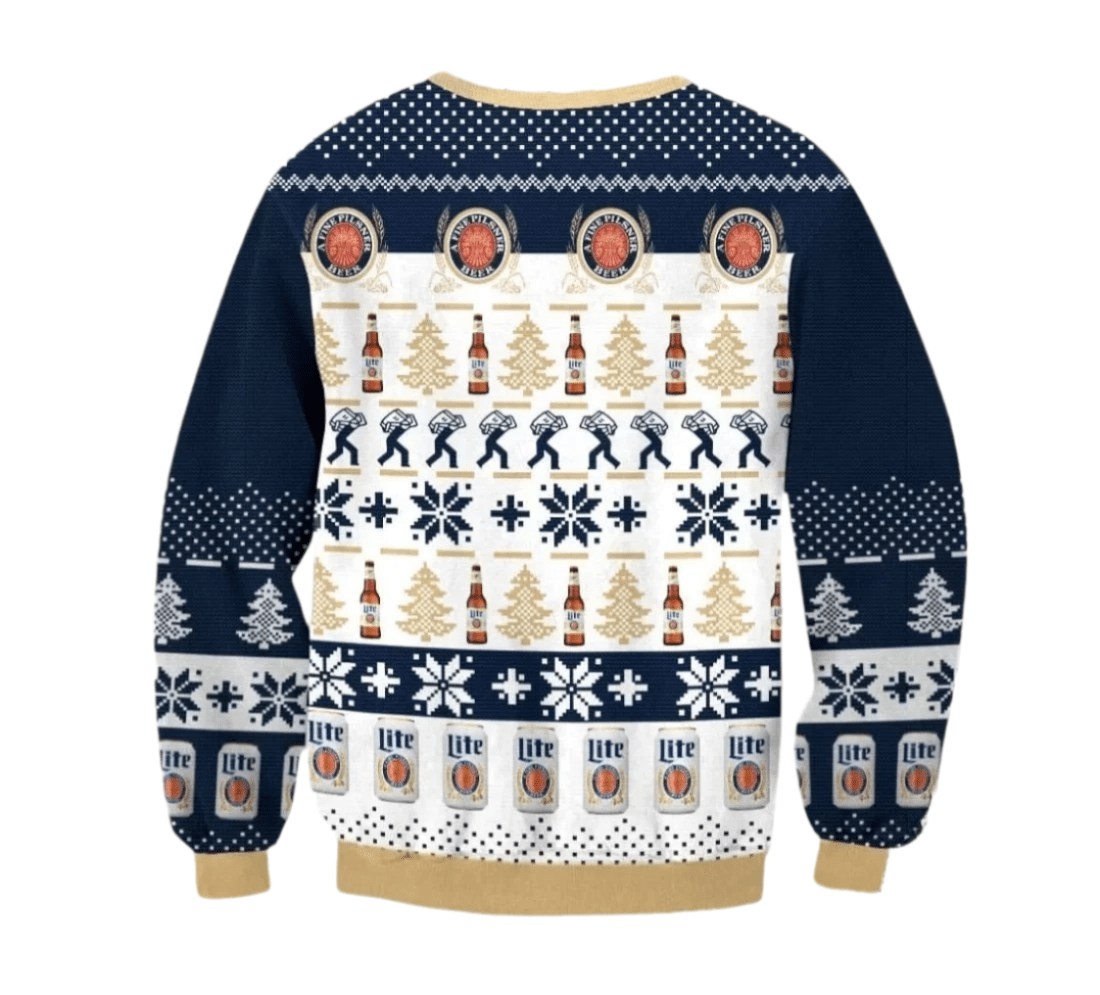 Miller Lite Merry Drunk Ugly Sweater - VinoVogue.com