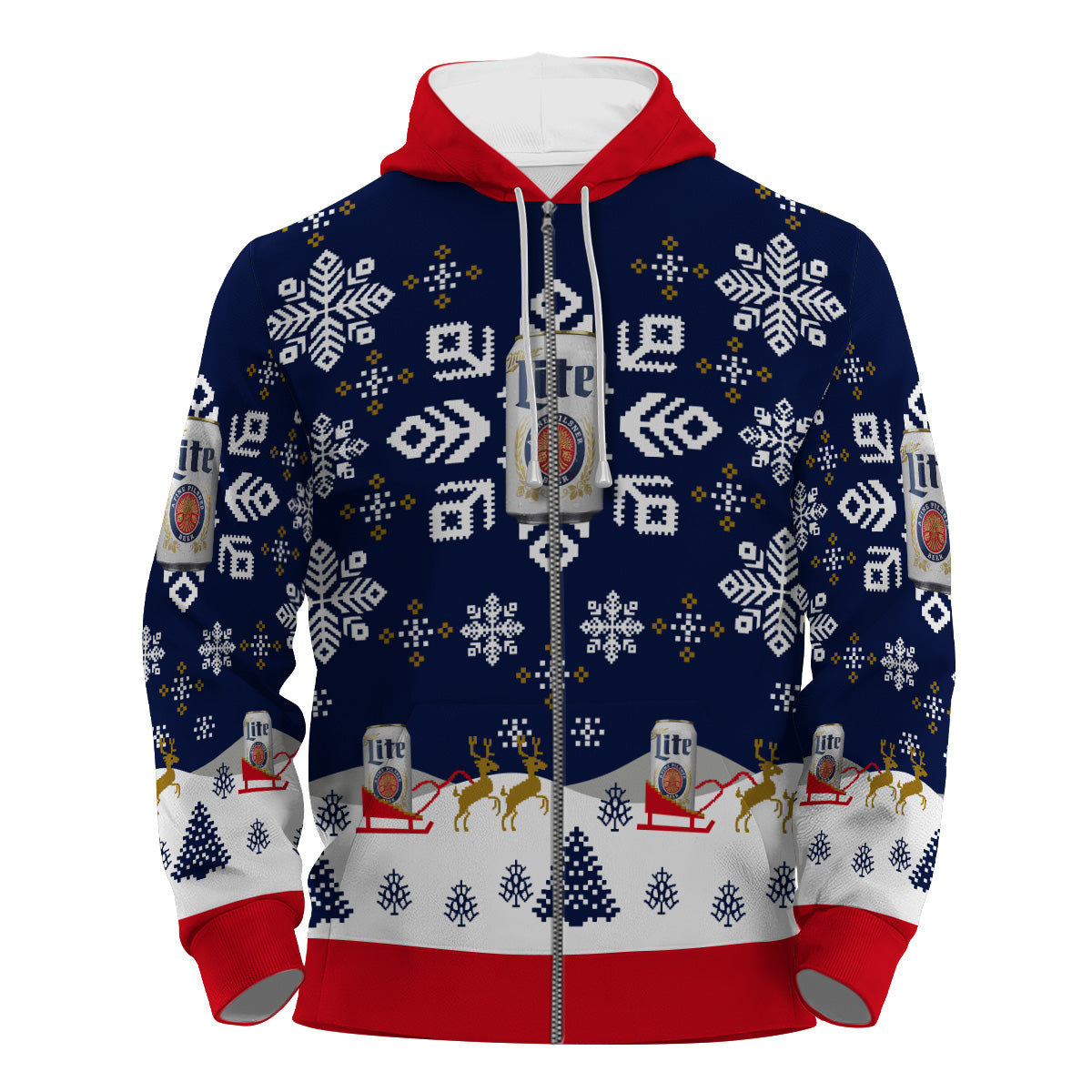 Miller Lite Snowflake Pullover & Zip Hoodie