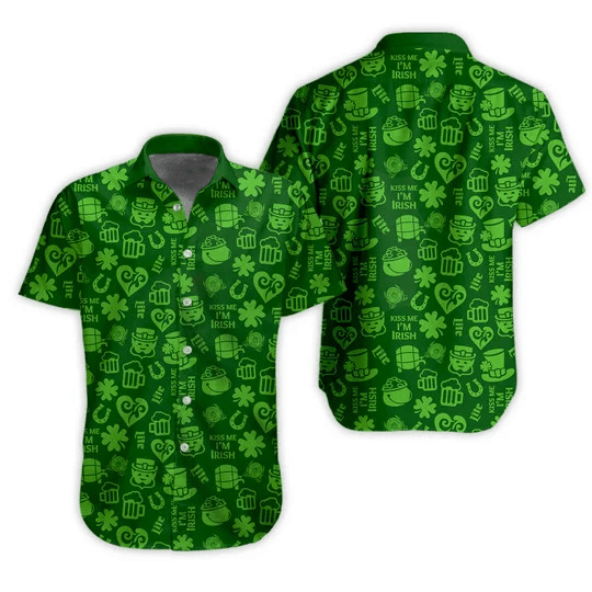 Miller Lite St Patrick's Day Doodle Art Button Shirt - VinoVogue.com