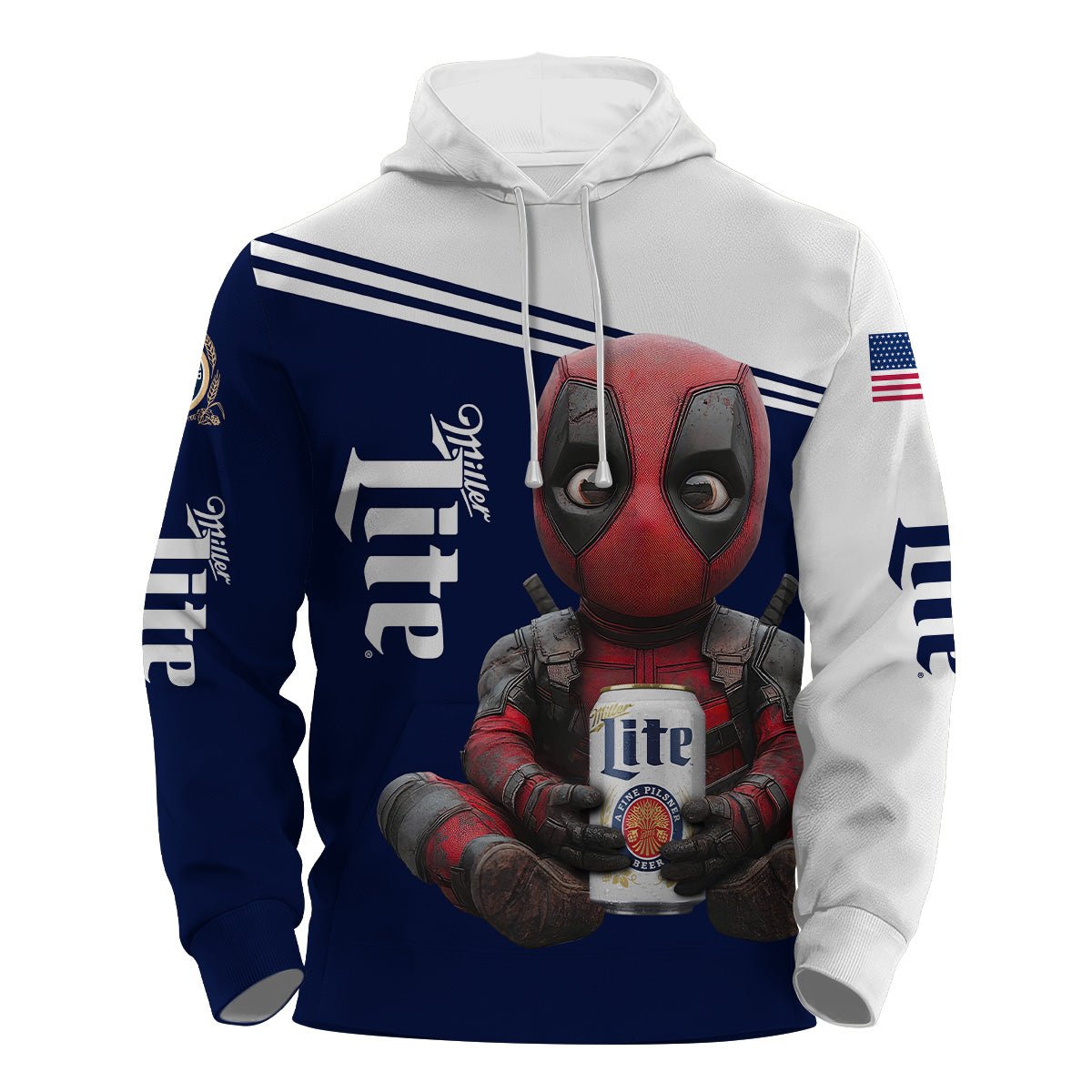 Miller Lite Time with Deadpool Hoodie & Zip Hoodie - VinoVogue.com