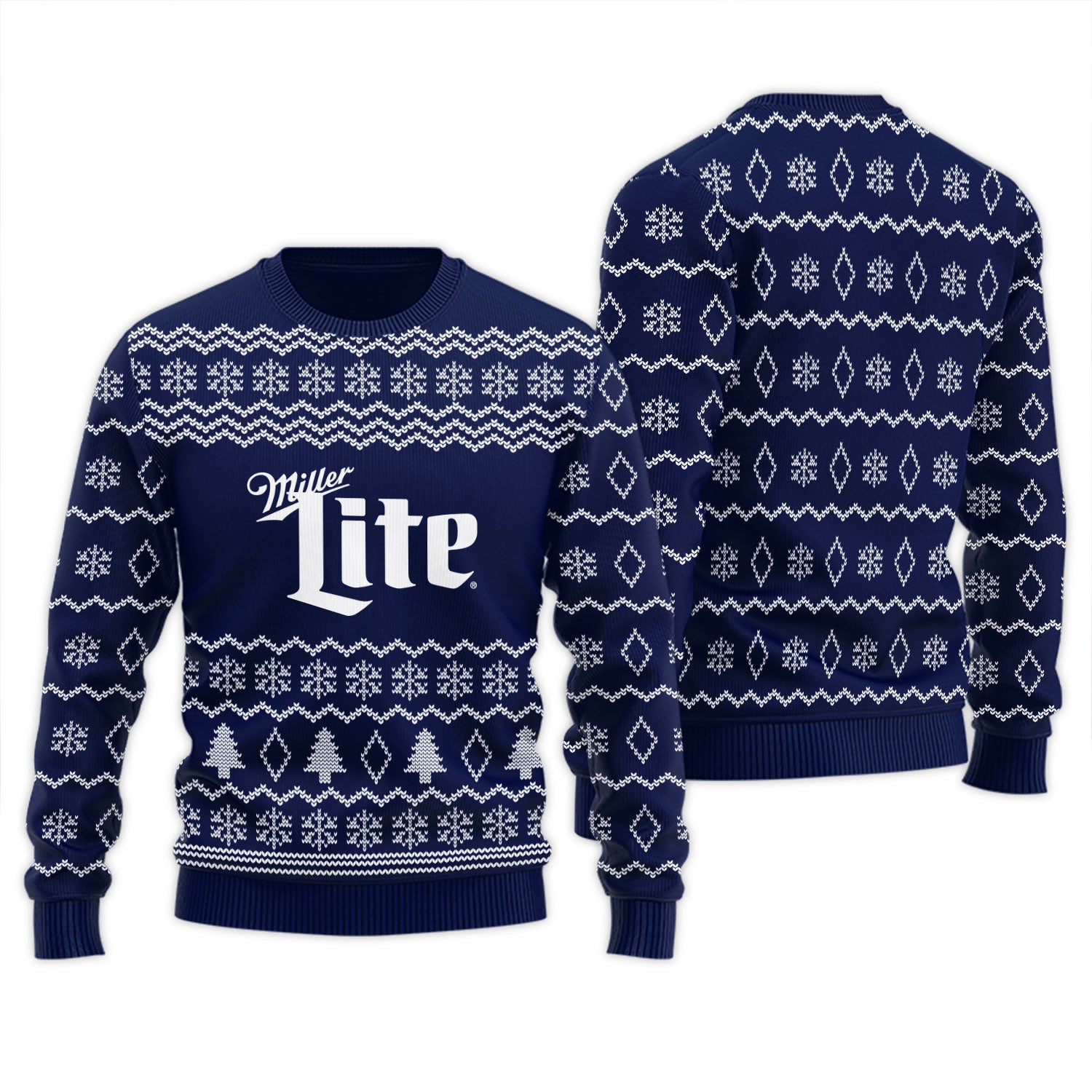 Miller Lite Winter Festive Ugly Sweater