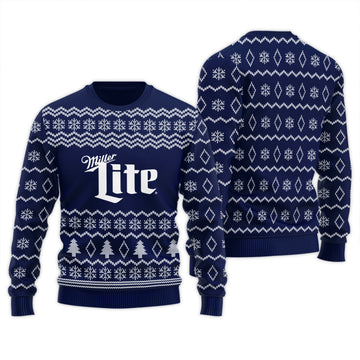 Miller Lite Winter Festive Ugly Sweater