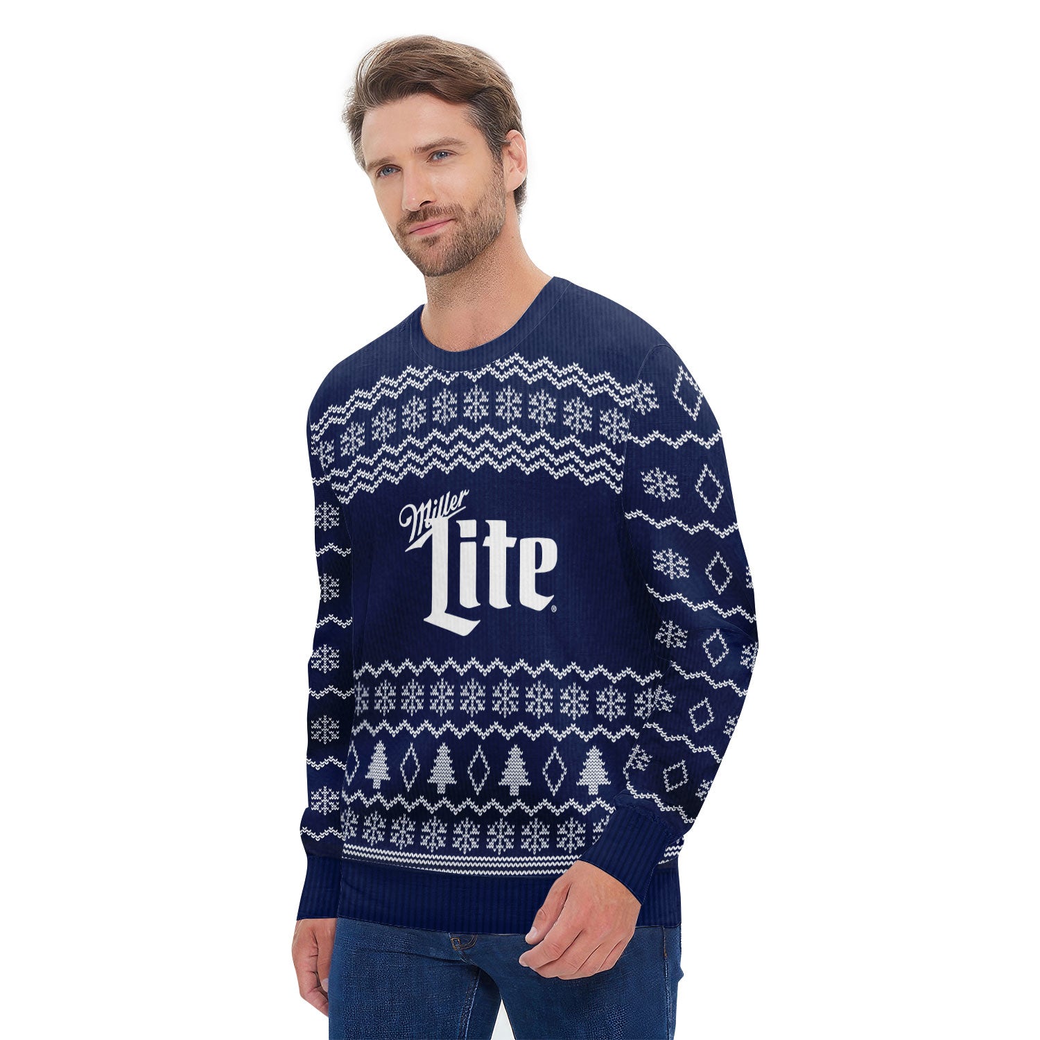 Miller Lite Winter Festive Ugly Sweater