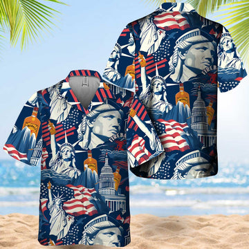 American Liberties Holding Fireball Hawaiian Shirt - VinoVogue.com