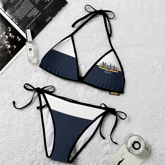 Modelo Stripes Triangle Beach Bikini - VinoVogue.com