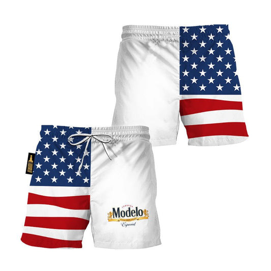 Modelo American Flag Swim Trunks - VinoVogue.com