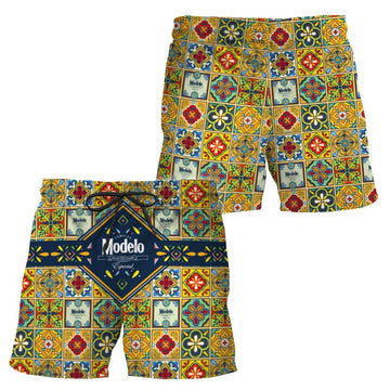Modelo Azulejo Inspired Swim Trunks - VinoVogue.com