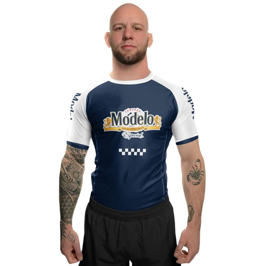 Modelo Blue Rash Guard - VinoVogue.com