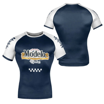 Modelo Blue Rash Guard - VinoVogue.com