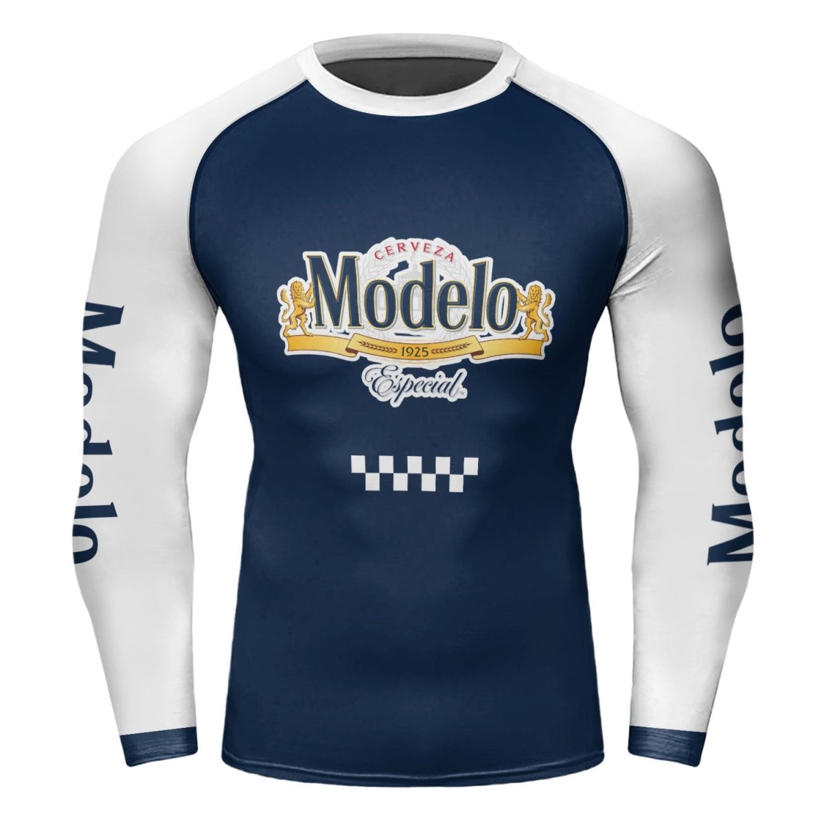 Modelo Blue Rash Guard - VinoVogue.com